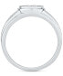 Фото #2 товара Men's Diamond Cluster Band (1/2 ct. t.w.) in 10k White Gold