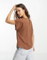 Фото #2 товара Vero Moda short sleeve T-shirt in brown