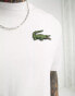 Lacoste large logo oversized t-shirt in white