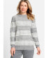 ფოტო #1 პროდუქტის Women's Long Sleeve Grid Stitch Sweater