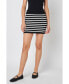 Women's Knit Striped Mini Skirt