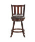 Set of 2 25'' Swivel Bar stool Leather Padded Dining Pub