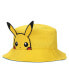 Фото #2 товара Men's Pikachu Face Unisex Adult Bucket Hat With 3D Plush