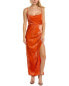 Фото #1 товара O.P.T. Velvet Maxi Dress Women's Orange L