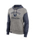 ფოტო #3 პროდუქტის Women's Heather Gray/Navy Penn State Nittany Lions Blitz Color Block Legacy Pullover Hoodie