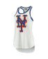 Фото #1 товара Women's White New York Mets Tater Racerback Tank Top