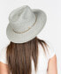 Фото #3 товара Chain Trim Oversized Straw Panama Hat