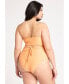 Фото #2 товара Plus Size Back Beading Detail One Piece - 14, Sun Glow