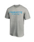 Men's Heather Gray Charlotte FC Wordmark T-shirt