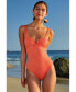 Фото #4 товара Women's V-Wire Color Code One-Piece Swimsuit