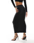 ASOS DESIGN co-ord cut out waist tube skirt in black