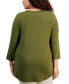 Фото #3 товара Plus Size Scoopneck Top, Created for Macy's