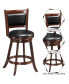 Set of 2 24'' Swivel Counter Stool Wooden Dining Chair