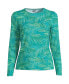 ფოტო #2 პროდუქტის Plus Size Crew Neck Long Sleeve Rash Guard UPF 50 Swim Tee