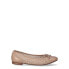 Time and Tru Woven Cap Toe Ballet Flats Women's 8 Tan Polyurethane Slip-On