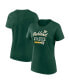 ფოტო #1 პროდუქტის Women's Green Oakland Athletics Logo Fitted T-shirt