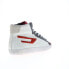 Фото #15 товара Diesel S-Leroji Mid Mens White Leather Lifestyle Sneakers Shoes