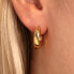 Minimalist gold-plated earrings circles Creole SAUP12