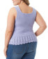 Фото #2 товара Trendy Plus Size Sierra Drawstring Sweater Tank Top