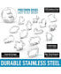 Фото #3 товара Metal Christmas Cookie Cutters 14-Pc.