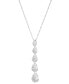 ფოტო #1 პროდუქტის Lab Grown Diamond Graduated Pear Cluster Pendant Necklace (1/2 ct. t.w.) in Sterling Silver, 16" + 2" extender