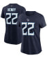 Фото #1 товара Women's Derrick Henry Navy Tennessee Titans Player Name Number T-shirt