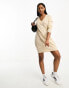 JDY v neck lightweight mini jumper dress in cream