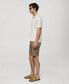 Фото #4 товара Men's Slim-Fit Bermuda Shorts