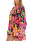 Фото #3 товара Women's Solar Floral Kimono Tunic Coverup, Created for Macy's
