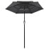 Фото #3 товара Садовый зонт vidaXL Sonnenschirm 3-слойный антрацитный 200 x 228 см (Д x В)
