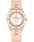 Women's Swiss Automatic Captain Cook Diamond (1/20 ct. t.w.) Pink Leather Wrap Strap Watch 37mm