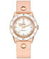 ფოტო #1 პროდუქტის Women's Swiss Automatic Captain Cook Diamond (1/20 ct. t.w.) Pink Leather Wrap Strap Watch 37mm