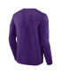 Фото #3 товара Men's Purple LSU Tigers Big and Tall Two-Hit Graphic Long Sleeve T-shirt