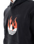 adidas Originals flame trefoil hoodie in black