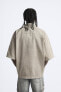 Фото #3 товара Куртка-рубашка из ткани с эффектом потертости с карманом ZARA