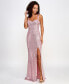 Juniors' Sweetheart-Neck Sleeveless Front-Slit Gown, Created for Macy's