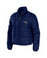 Women's Navy New England Patriots Puffer Full-Zip Jacket