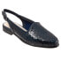 Фото #2 товара Trotters Lena T2009-400 Womens Black Leather Slip On Slingback Flats Shoes 6.5