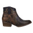 Фото #1 товара Corral Boots Q5025 Blue Star Inlay & Studs Ankle Zippered Booties Womens Brown C