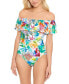 Фото #1 товара Lauren Ralph Lauren Women's One-Piece Swimsuit Tropical Caribbean Size 4