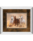 Фото #1 товара Horses in Dust by Loya Ya Mirror Framed Print Wall Art, 34" x 40"