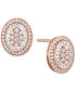 Фото #2 товара Diamond Baguette Oval Stud Earrings (1/2 ct. t.w.) in 14k Gold , 14k White Gold or 14k Rose Gold