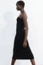 Фото #3 товара Платье миди с открытыми плечами ZARA