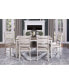 Transitional Design Rectangular 1 Piece Dining Table Grayish White And Brown Finish Furniture