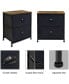 Фото #4 товара 2 Drawer Chest Dresser with Wood Top