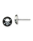 Фото #1 товара Stainless Steel Polished Skull Epoxy Earrings
