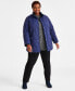 ფოტო #5 პროდუქტის Plus Size Reversible Quilted Sherpa Jacket, Created for Macy's