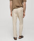 Фото #2 товара Men's Linen-Blend Slim-Fit Drawstring Pants