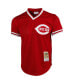 Фото #3 товара Men's Johnny Bench Red Cincinnati Reds 1983 Authentic Cooperstown Collection Mesh Batting Practice Jersey