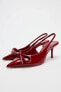 PATENT BOW HEEL SHOES